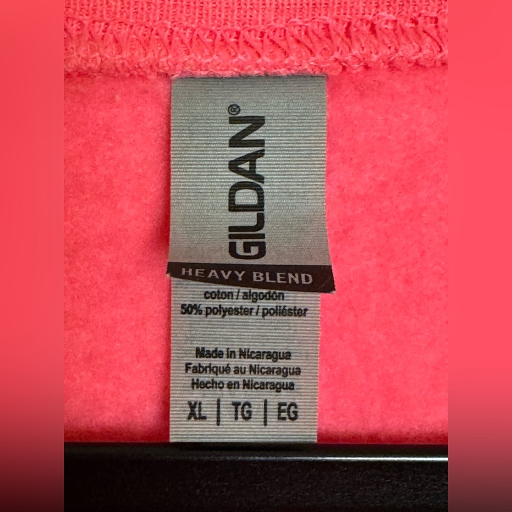 Gildan Pink Holiday Sweater with Tree Design - Picture 4 of 7